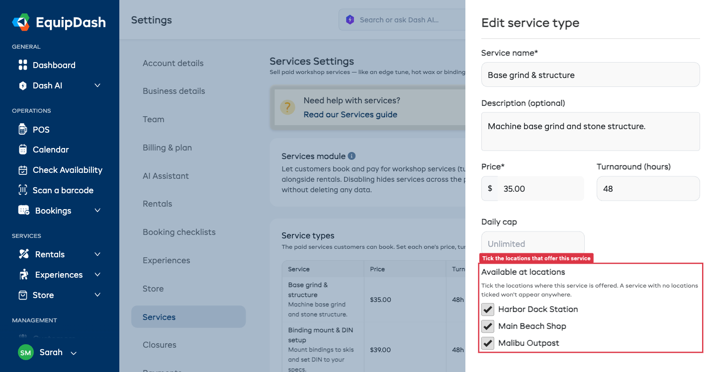 Add a service type