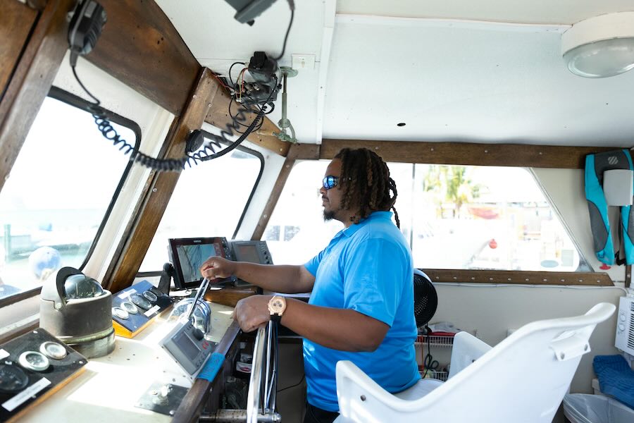 Captain on a charter vessel