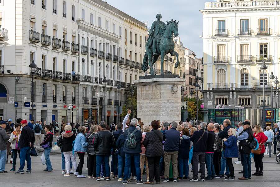 Guests gathering at the meeting point for a tour