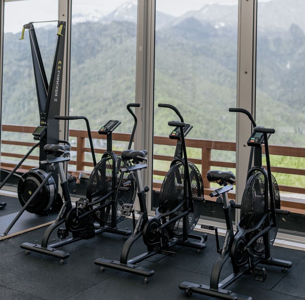 Gym equipment being delivered and installed