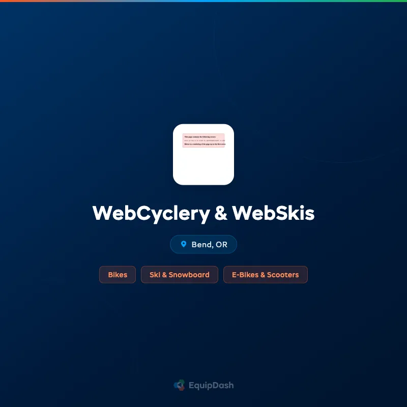WebCyclery & WebSkis