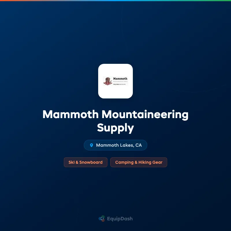 Mammoth Mountaineering Supply