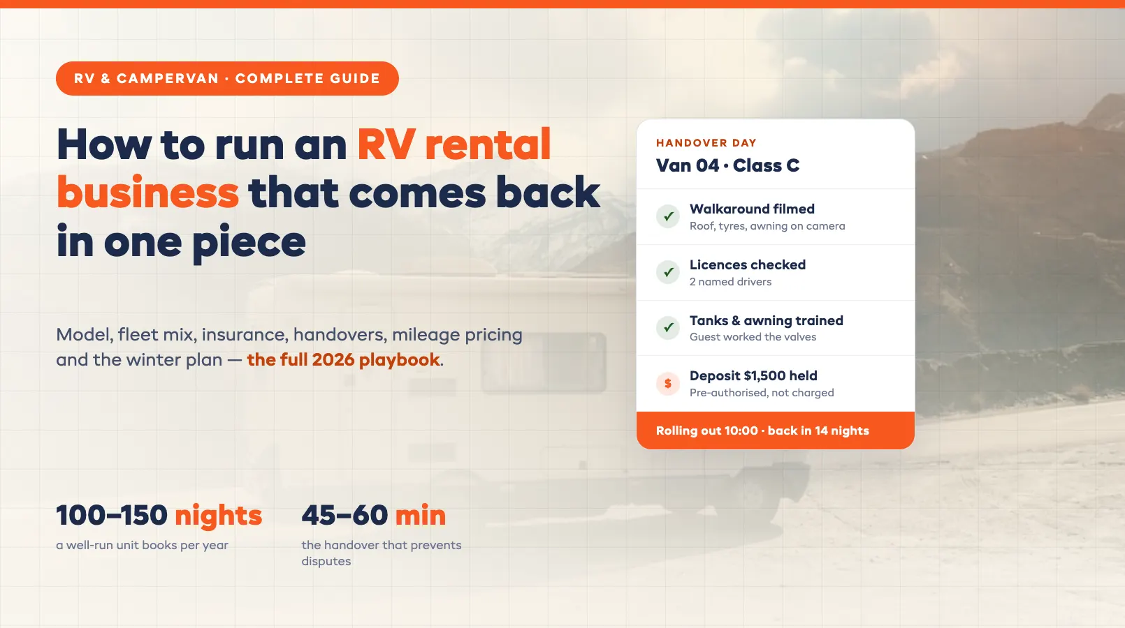 How to Run an RV and Campervan Rental Business: The Complete Guide (2026)