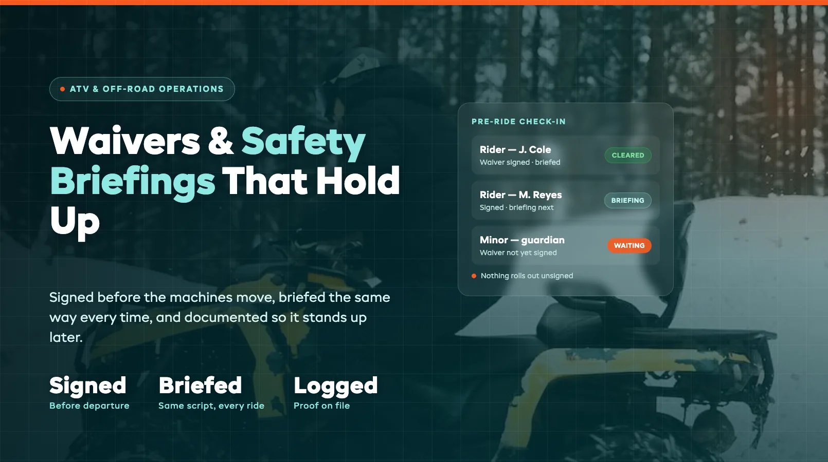 ATV Rental Waivers and Safety Briefings That Hold Up