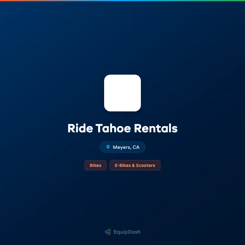 Ride Tahoe Rentals