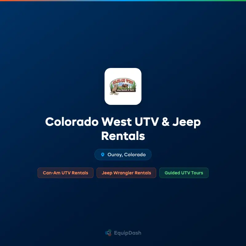 Colorado West UTV and Jeep Rentals