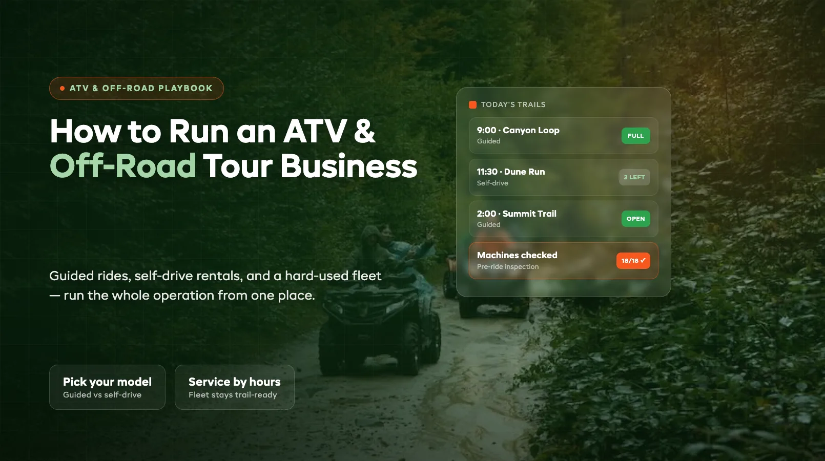 How to Run an ATV and Off-Road Tour Business