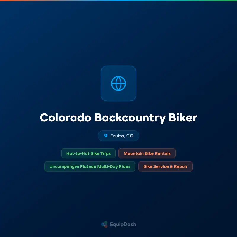 Colorado Backcountry Biker