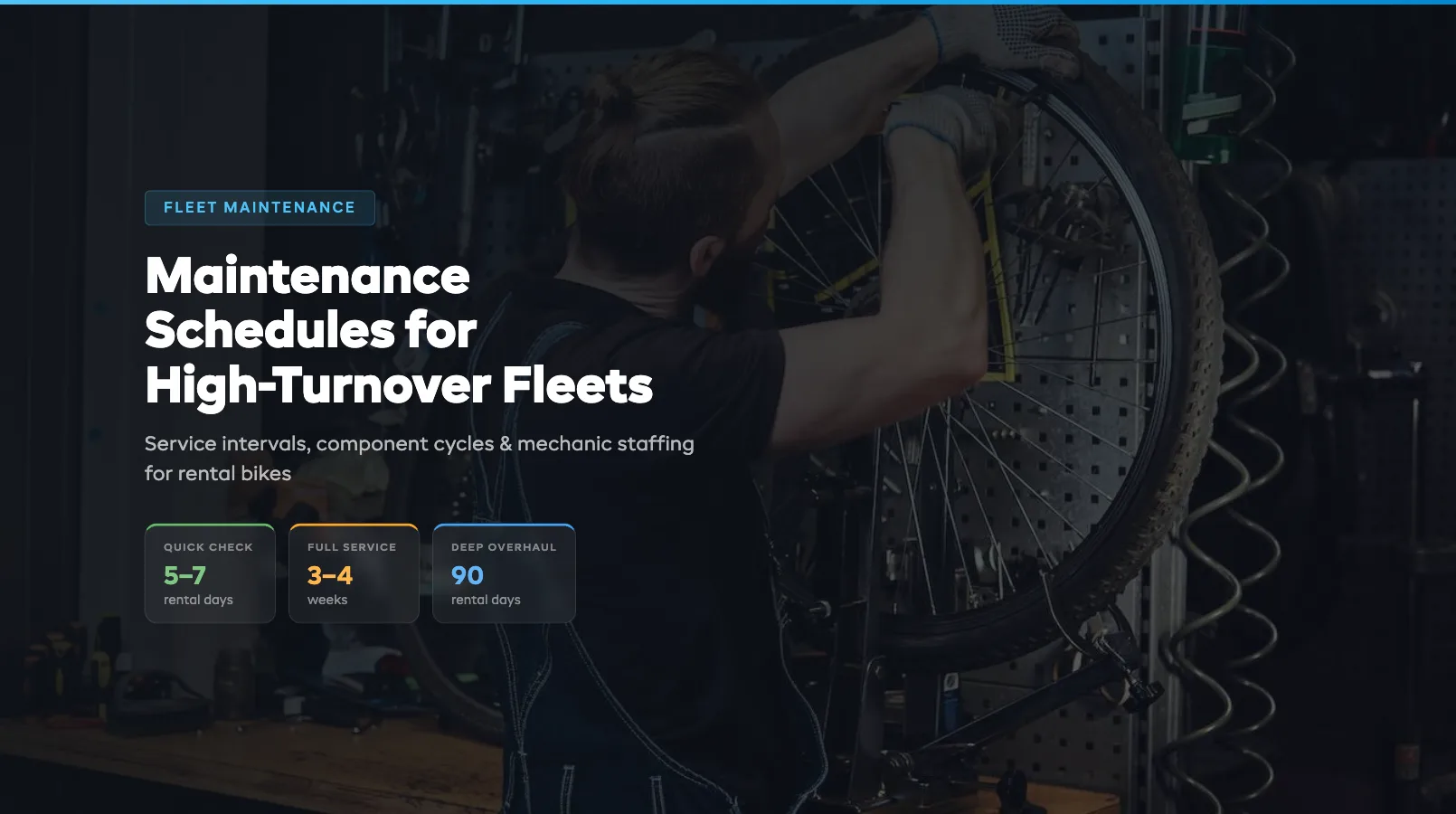 Maintenance Schedules for High-Turnover Bike Rental Fleets