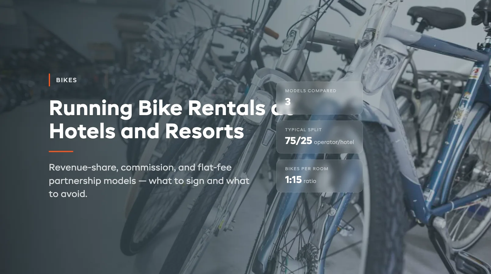 Running Bike Rentals at Hotels and Resorts: Partnership Models