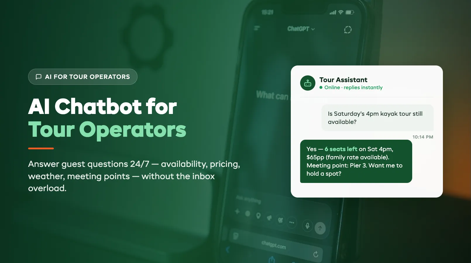 AI Chatbot for Tour Operators: Answer Guest Questions Without the Inbox Overload