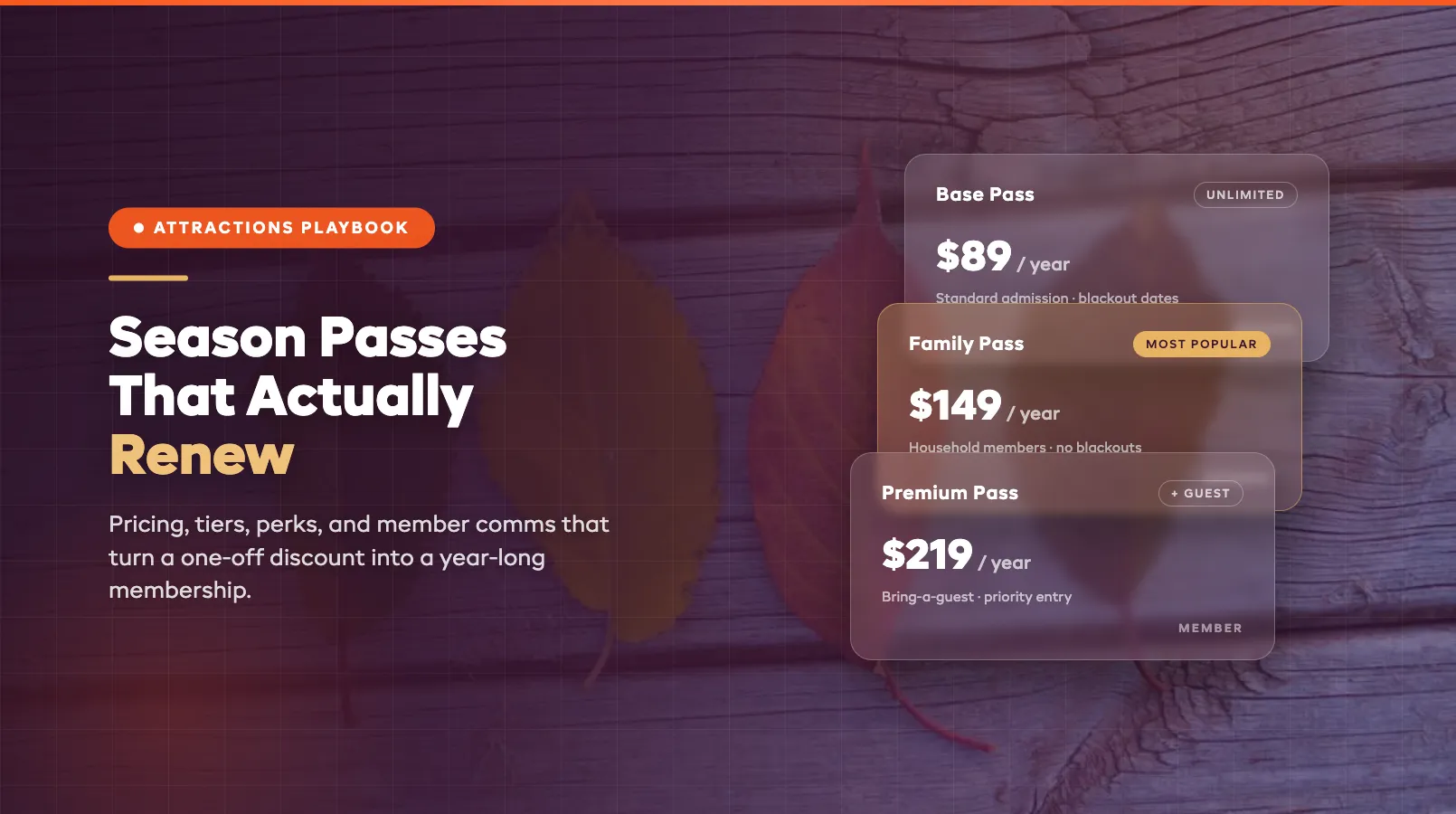Season Pass Programs That Actually Renew: Pricing, Perks, Member Comms