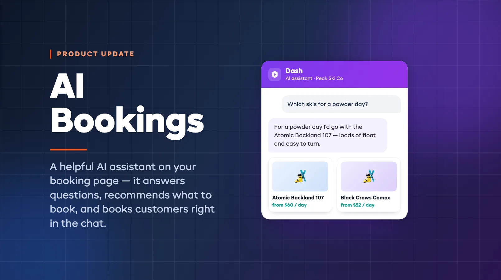 AI Bookings: put a helpful assistant on your booking page