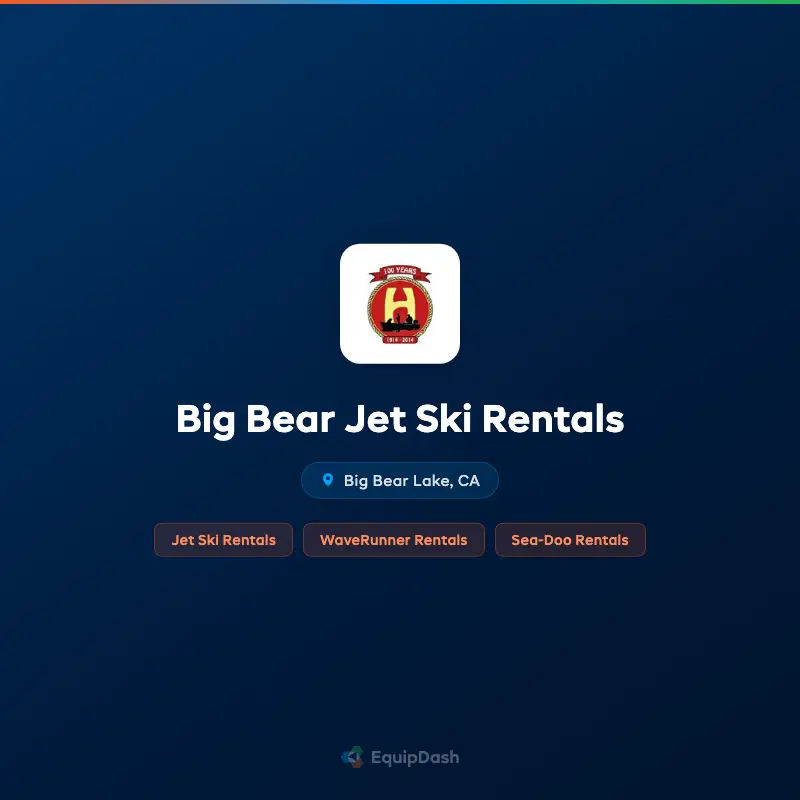 Big Bear Jet Ski Rentals