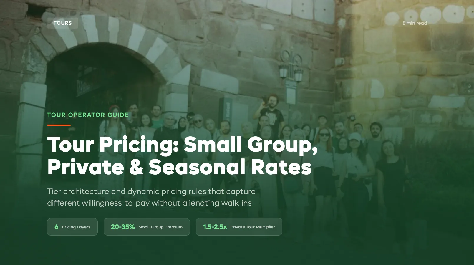Tour Pricing: Small Group, Private, and Seasonal Dynamic Rates