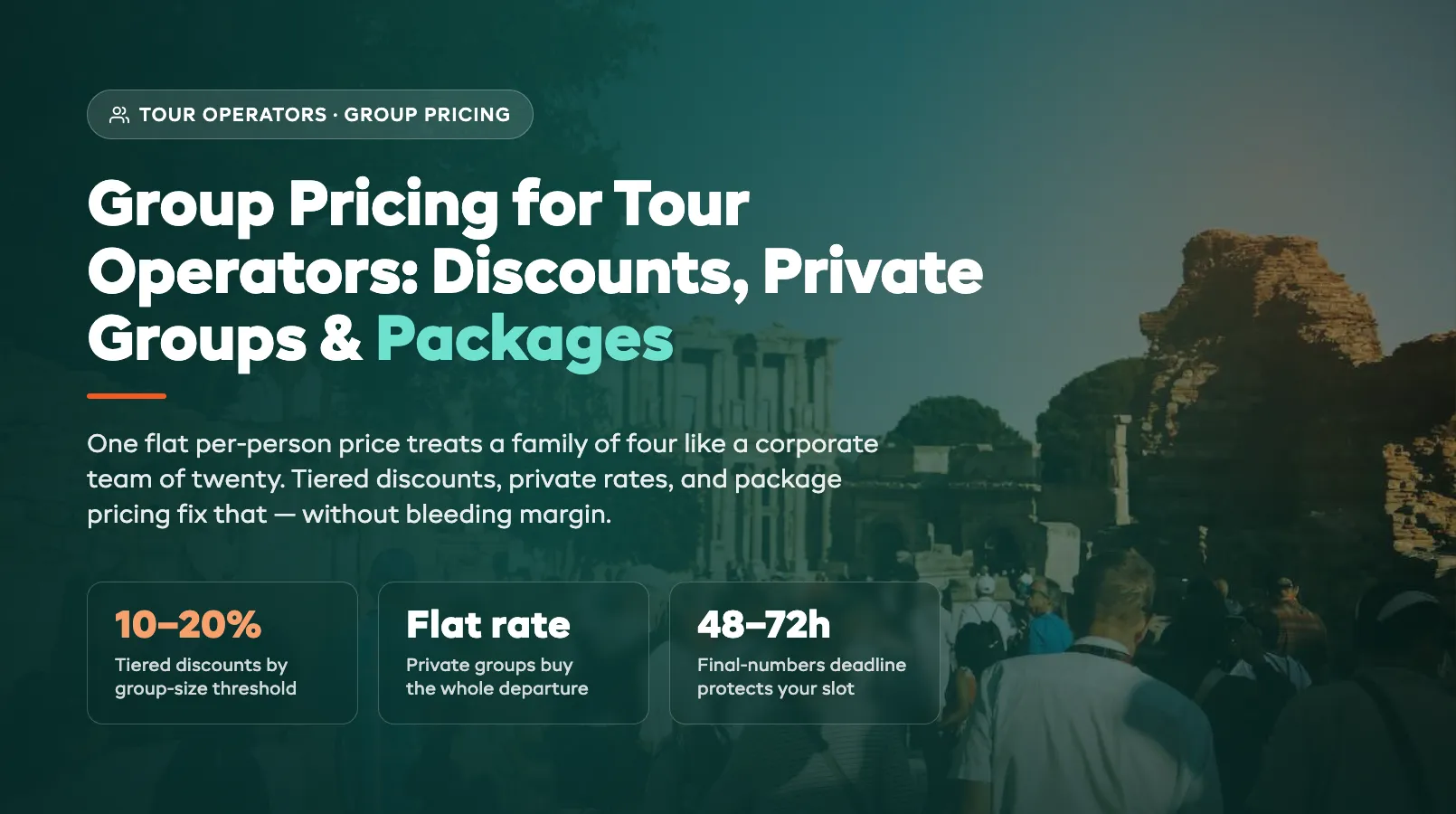 Tour Operator Group Pricing: Discounts, Private Groups, and Corporate Packages