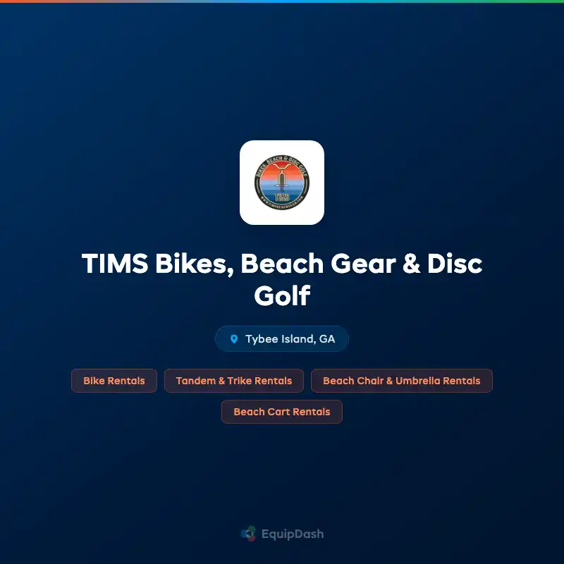 TIMS Bikes, Beach Gear & Disc Golf