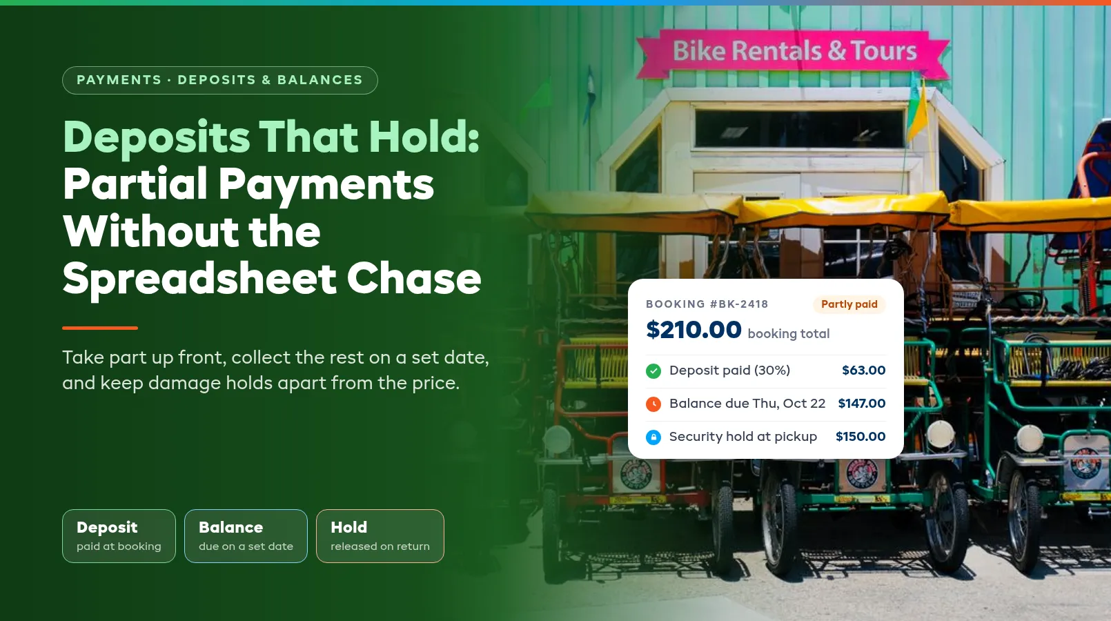 Deposits That Hold: Partial Payments Without the Spreadsheet Chase