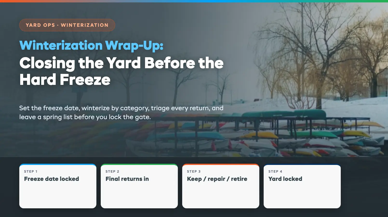 Winterization Wrap-Up: Closing the Yard Before the Hard Freeze