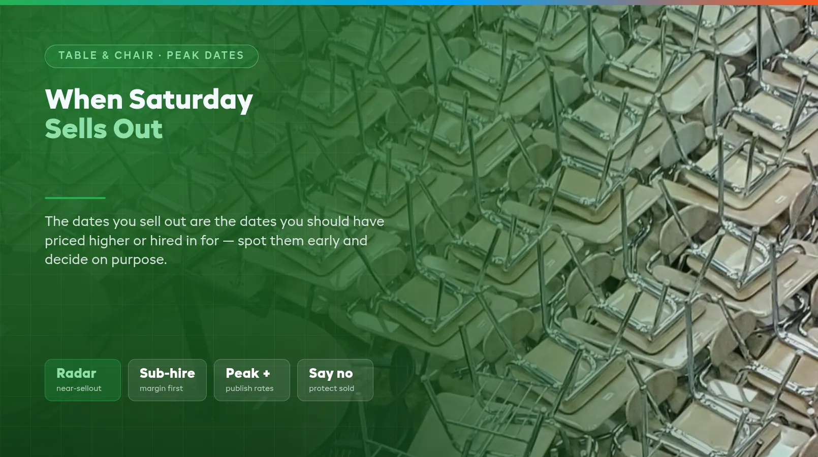 When a Saturday Sells Out: Sub-Hire, Pricing and Saying No