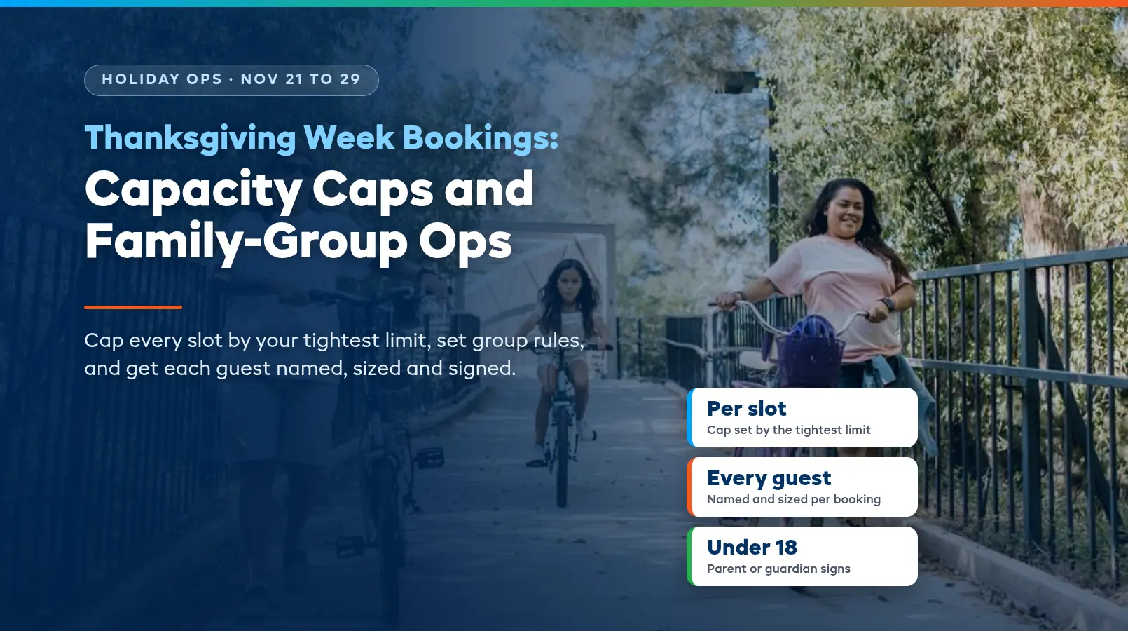 Thanksgiving Week Bookings: Capacity Caps and Family-Group Ops