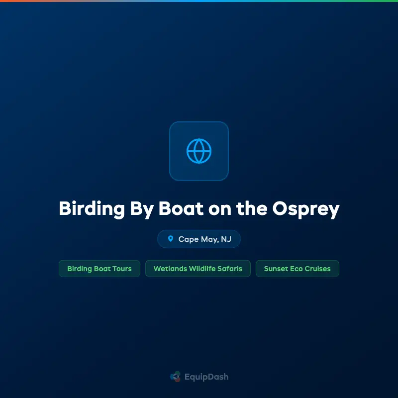 Birding By Boat on the Osprey